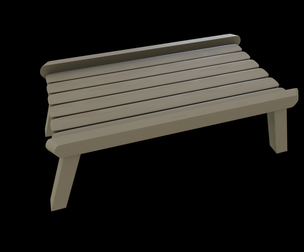 Sauna accessories-Sauna Footrest-PBR 3D MODEL