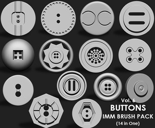 Buttons Collection IMM Brush Pack (14 in One) VOL. 6