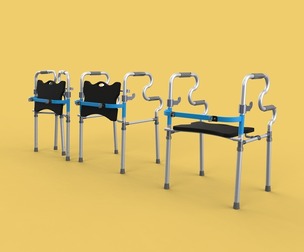 FOLDABLE WALKER SEAT FOLDING WALKING FRAME CHAIR STANDING AID