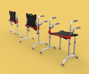 FOLDING WALKING FRAME SEAT FOLDABLE WALKER CHAIR STANDING AID