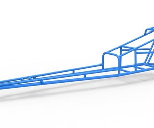 Frame of old school Front engine dragster Version 3 Scale 1:25