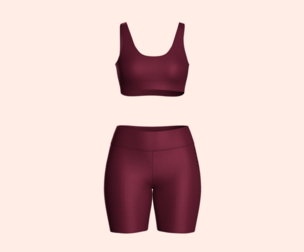 Ladies Yoga Bra With Shorts V2  | Marvelous | Blender