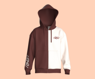 Men Two Tone Zip Up Hoodie  | Marvelous | Blender