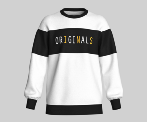 Mens Black And White Sweatshirt V2   | Marvelous | Blender