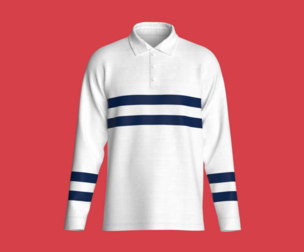 Mens Blue Stiped Polo | Marvelous | Blender