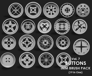 Buttons Collection IMM Brush Pack (19 in One) VOL. 7
