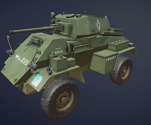 Humber Armoured Car game-ready model