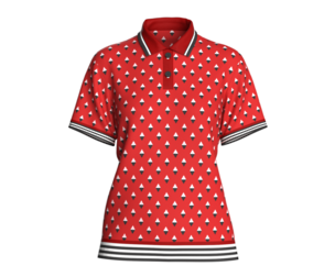 Ladies Red Print Polo | Marvelous | Blender