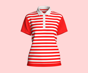 Ladies Red Striped Polo  | Marvelous | Blender