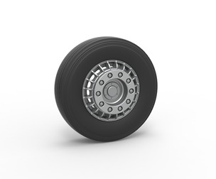 Front wheel of racing semi truck Version 2 Scale 1:25