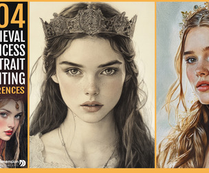 404 Medieval Princess Portrait Painting
