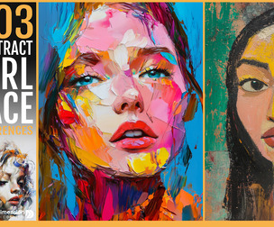 303 Abstract Girl Face