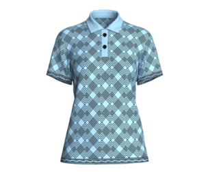 Ladies Blue Striped Polo  | Marvelous | Blender