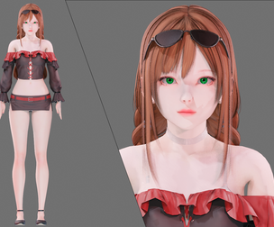 Casual Clothing 0015 - UE5 - Unity - Blender - Animated - Realistic Female Character