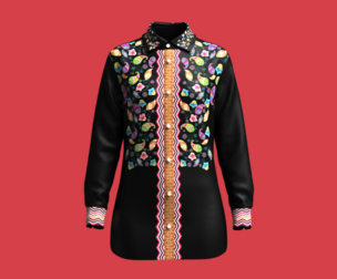 Ladies Black Shirt  | Marvelous | Blender