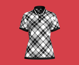 Ladies Black Striped Polo  | Marvelous | Blender