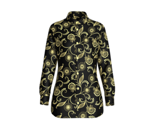 Ladies Long Sleeve Gold Print Shirt  | Marvelous | Blender