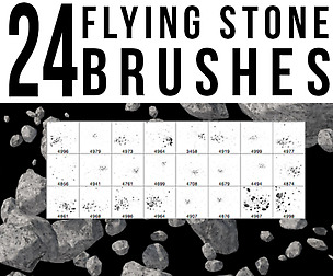 24 Flying Stone Brushes