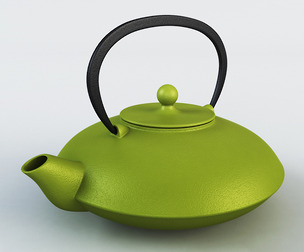 Cast Iron Tea Kettle 3d Model