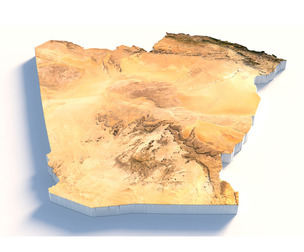 Algeria Terrain Map