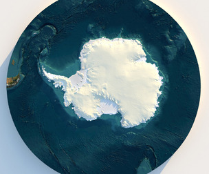 Antarctica Terrain Map