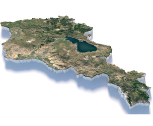 Armenia Terrain Map