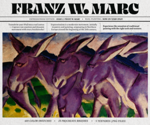 Franz Marc Procreate Kit (Procreate Brushes, Color Palettes & Canvas Textures)