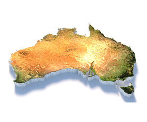 Australia Terrain Map
