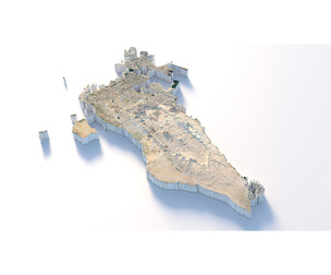 Bahrain Terrain Map