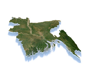 Bangladesh Terrain Map