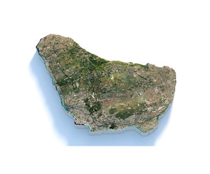 Barbados Terrain Map