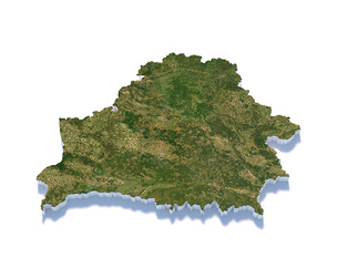 Belarus Terrain Map