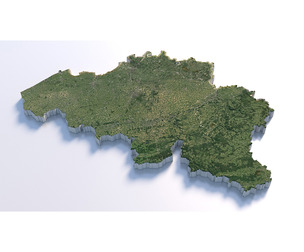 Belgium Terrain Map