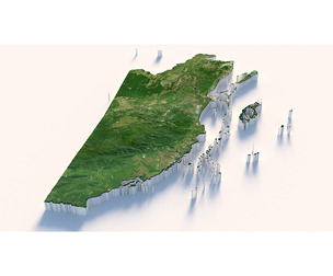 Belize Terrain Map
