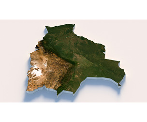 Bolivia Terrain Map