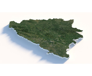 Bosnia and Herzegovina Terrain Map