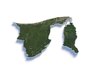 Brunei Terrain Map