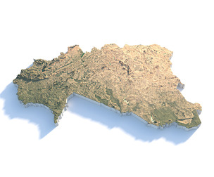Burkina Faso Terrain Map