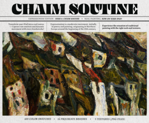 Chaim Soutine Procreate Kit (Procreate Brushes, Color Palettes & Canvas Textures)