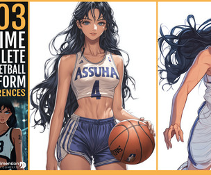 303 Anime Athlete in Basketball Uniform