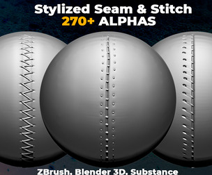 270+ Stylized Seam & Stitch Alphas