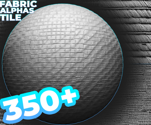 350+ Fabric Displacement Map (Alphas) for ZBrush, Blender vol.13