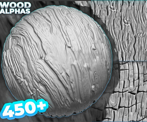 450+ Wood Displacement Map (Alphas) for ZBrush, Blender vol.11