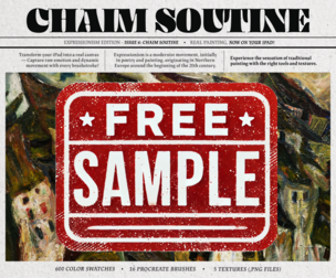 Free Sample | Chaim Soutine Kit (Procreate Brushes, Color Palettes & Canvas Textures)