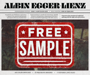 Free Sample | Albin Egger-Lienz Kit (Procreate Brushes, Color Palettes & Canvas Textures)
