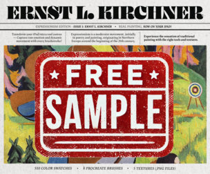 Free Sample | Ernst Ludwig Kirchner Kit (Procreate Brushes, Color Palettes & Canvas Textures)