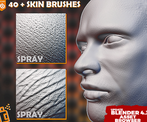 Blender Skin Sculpting Brushes