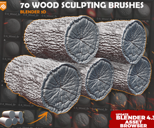 Blender Wood Sculpting Brushes
