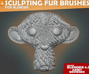 Sculpting Fur And Hair Brushes For Blender