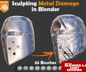 Metal Damage Brushes For Blender